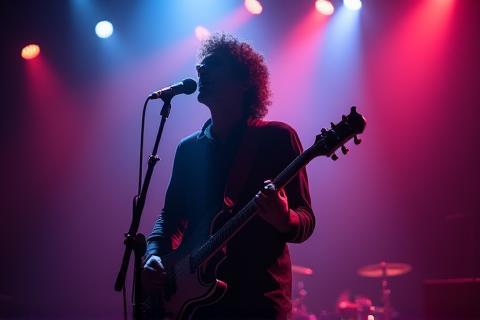 Musician performing on stage